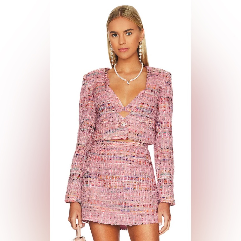 NWT | For Love And Lemons | Dionne Tweed Cropped Blazer | M